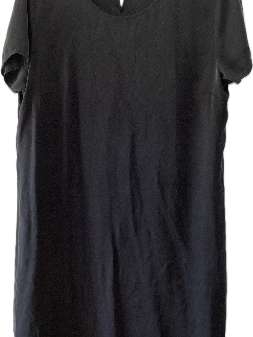 Quince Black Short Sleeve Tee Dress
